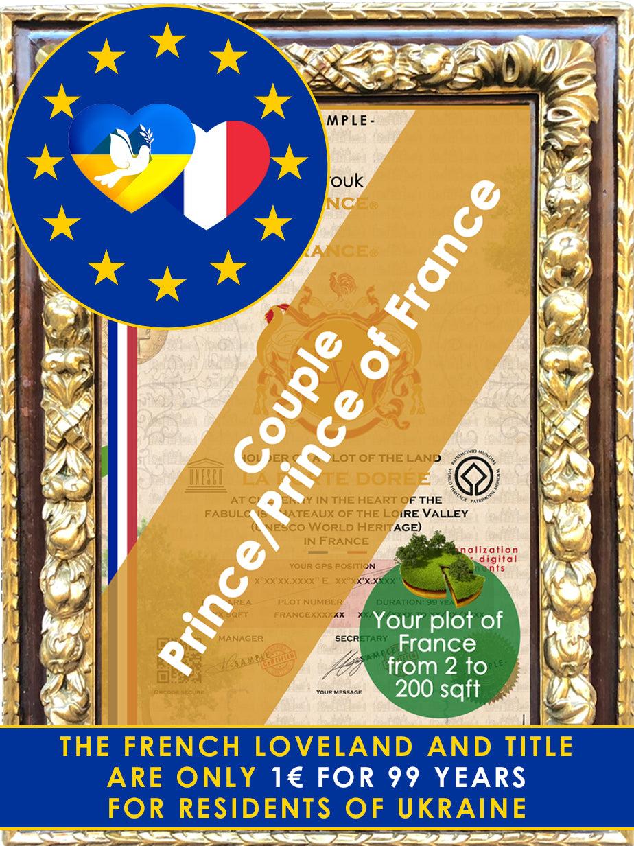 Couple Prince/Prince of France (1€ symbolic "for 99 years" for residents of Ukraine)
