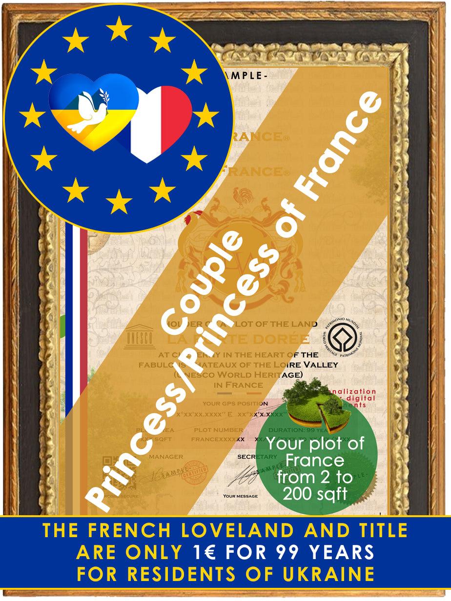 Couple Princess/Princess of France (1€ symbolic "for 99 years" for residents of Ukraine)