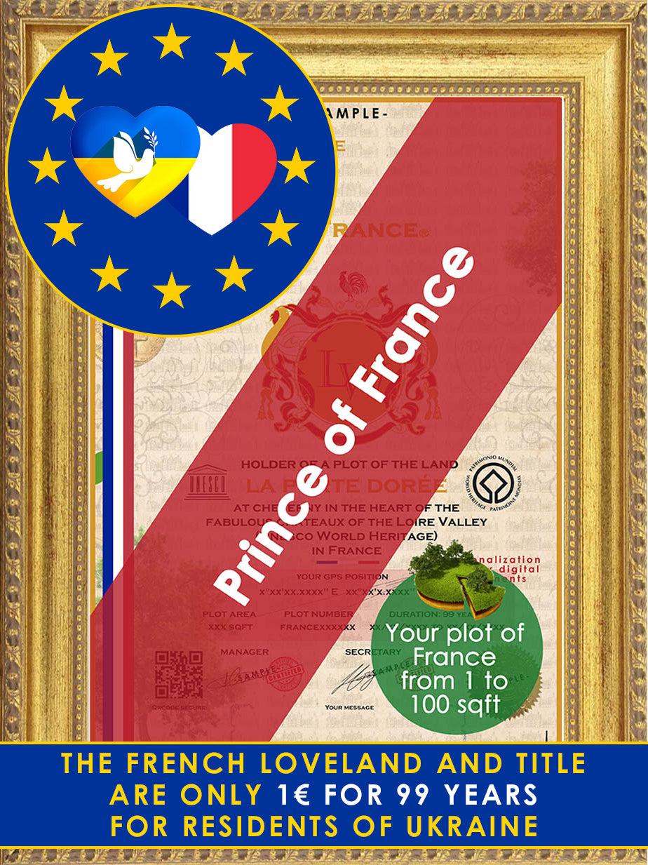 Prince of France (1€ symbolic "for 99 years" for residents of Ukraine)